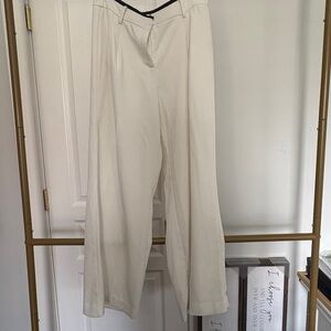 Chic Cream Wide-Leg Pants
